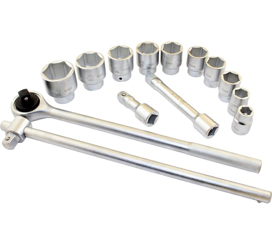 Изображение товара Набор торцевых головок CNIC 3/4" 19, 24-50 мм, 14 штук в металлическом футляре 35454