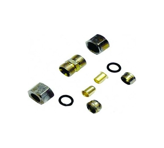 Изображение товара Фитинг металлический разборный для трубки ПВХ (10 шт; 8-10 мм) ДАЛИ-авто DA-NP362