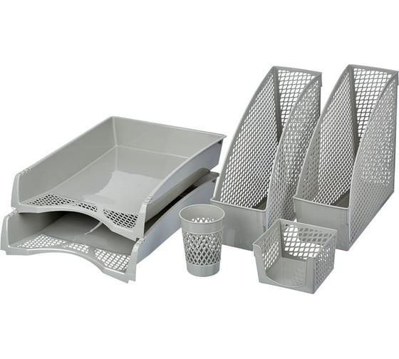 Изображение товара Настольный пластиковый набор Attache Эконом серый, 6шт 517146