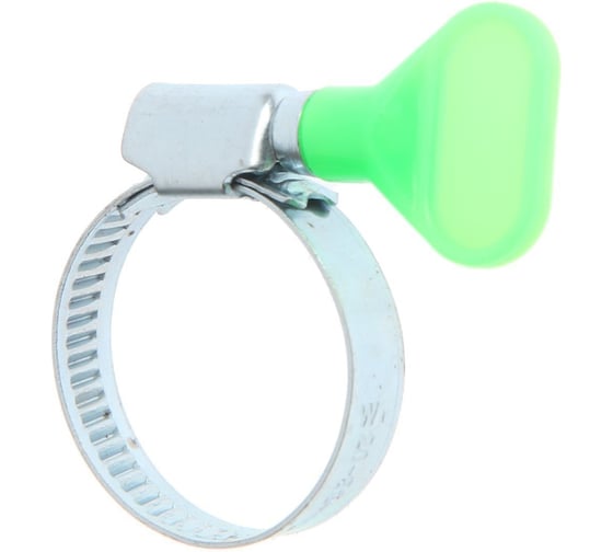 Изображение товара Хомут с барашком GRIALE несквозная просечка, 10 штук (диаметр 20-32 мм, ширина 9 мм) GR7439540