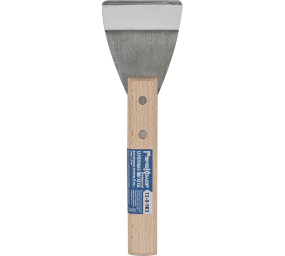 Изображение товара Гарпунная лопатка для натяжных потолков РемоКолор 75 мм, сталь 1.2 мм 12-0-503