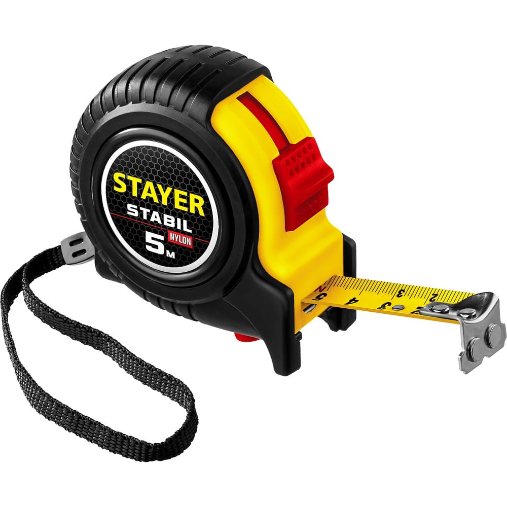 Профессиональная рулетка STAYER рулетка stayer autolock 5м 19мм с автостопом 2 34126 05 19 z02