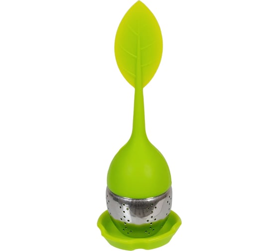 Изображение товара Сито для заваривания чая S-CHIEF нержавеющая сталь, силикон, 4х15 см, 1 шт., SHF-0341 №01 зеленый 708589