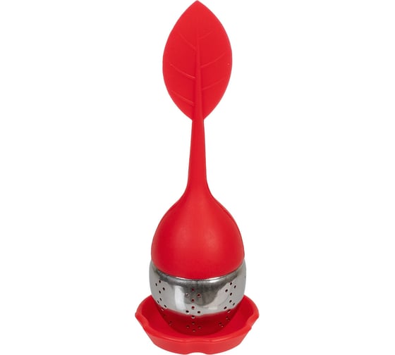 Изображение товара Сито для заваривания чая S-CHIEF нержавеющая сталь, силикон, 4х15 см, 1 шт., SHF-0341 №03 красный 708591