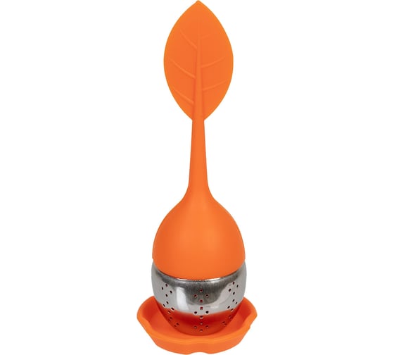 Изображение товара Сито для заваривания чая S-CHIEF нержавеющая сталь, силикон, 4х15 см, 1 шт., SHF-0341 №07 оранжевый 708595