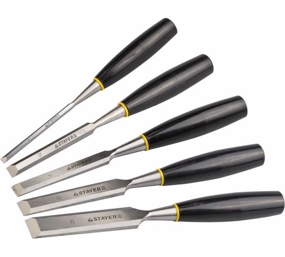 Изображение товара Набор стамесок Stayer Max-Cut с пластмассовой рукояткой, 5шт 1820-H5_z01