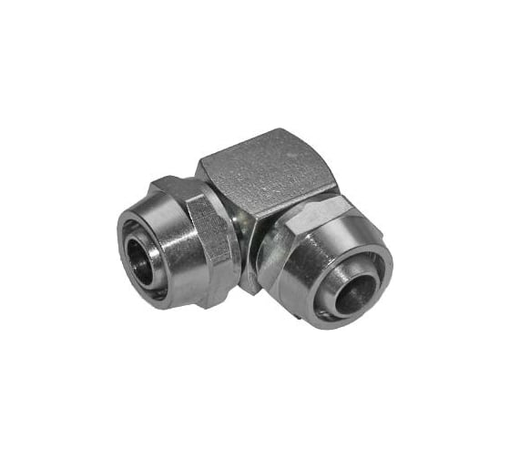 Изображение товара Фитинг металлический зажимной угловой для трубки ПВХ (10 шт; 2-4 мм) ДАЛИ-авто DA-02425