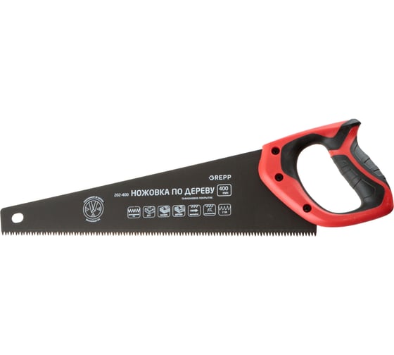 Изображение товара Ножовка по дереву GREPP закаленный 3D зуб, тефлоновое покрытие, 7TPI, 400 мм 202-400