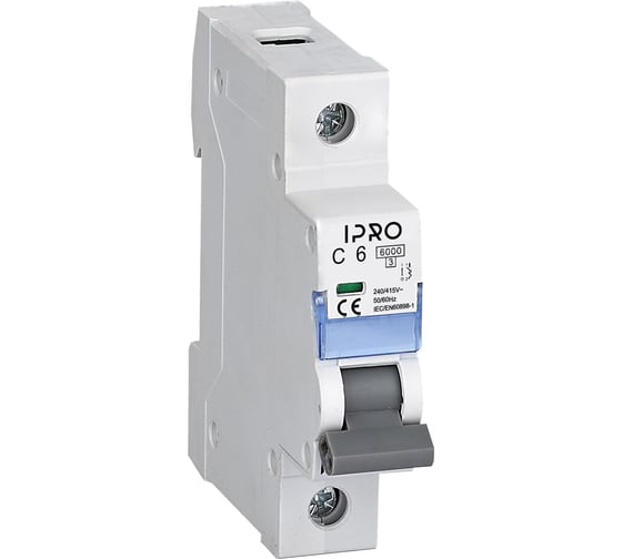 Изображение товара Автоматический выключатель IPRO 1 фаза С 6А 6кА 14367