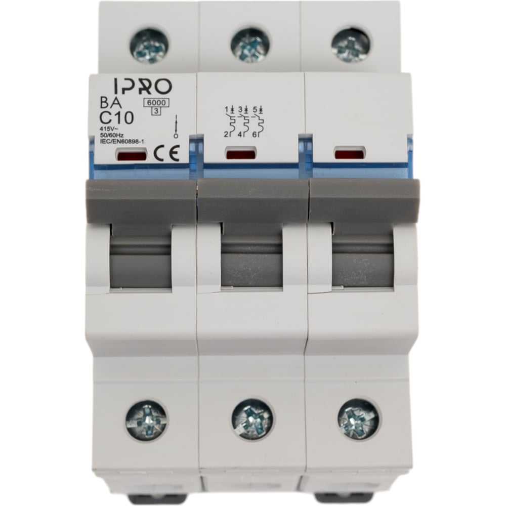 Изображение товара Автоматический выключатель IPRO 3 фазы 10А 6кА для защиты электросетей