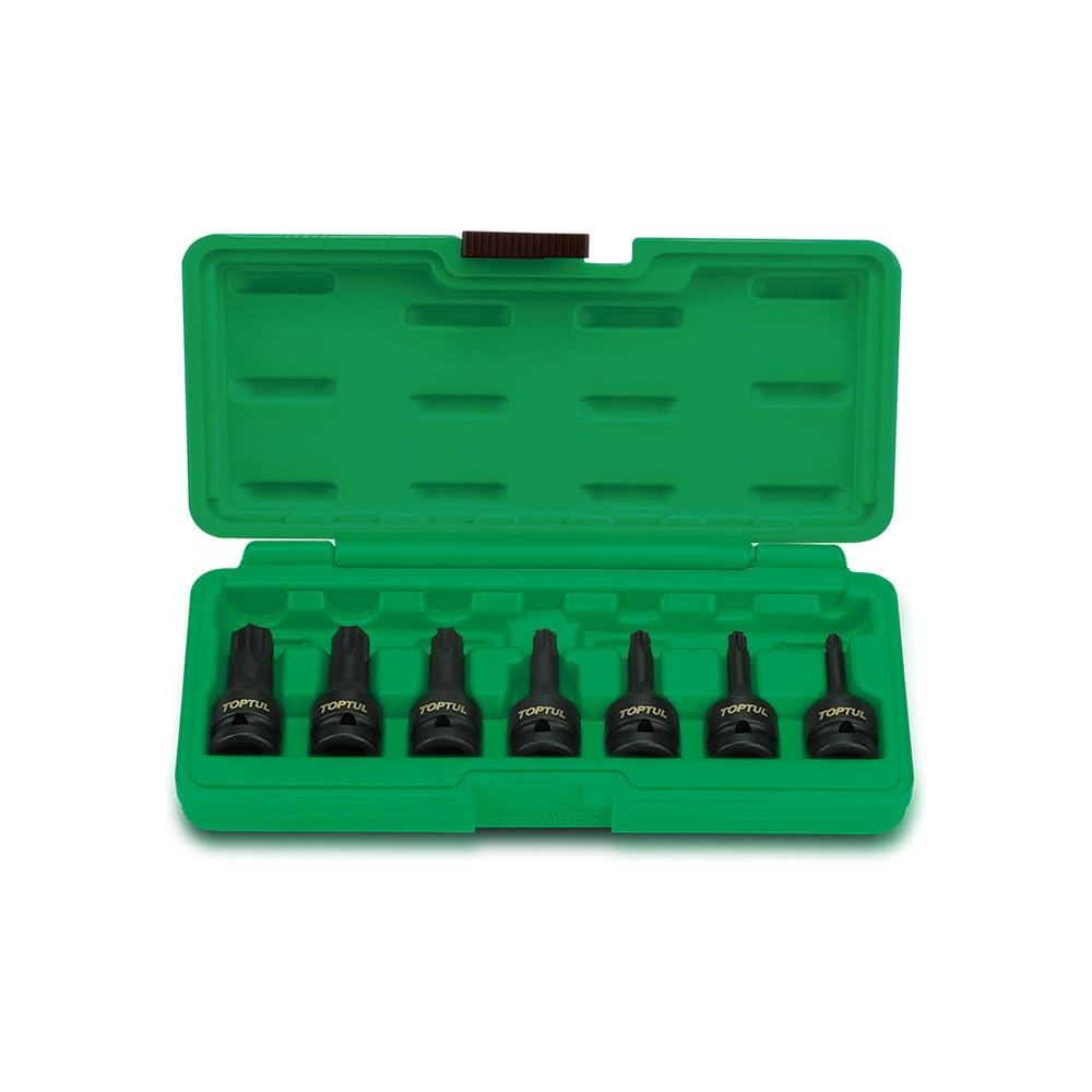 Изображение товара Набор ударных бит TORX 1/2" TOPTUL GDAI0701 7 шт, CrMo, кейс