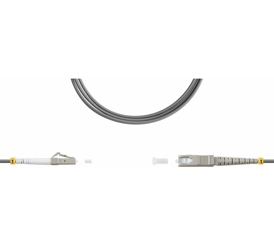 Изображение товара Оптический патч-корд TopLAN симплексный, LC/PC-SC/PC, PC-TOP-OM1-LC/P-SC/P-100