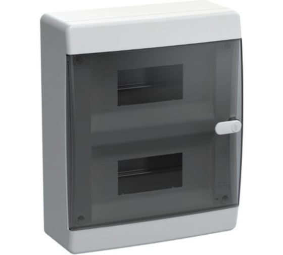 Изображение товара Корпус IEK UNION Compact ЩРН-П-18 IP41, черная прозрачная дверь, пластиковый UIC-KP12-N-18-41-K01