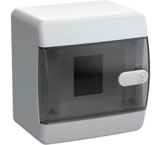 Изображение товара Корпус IEK UNION Compact ЩРН-П-4 IP41, черная прозрачная дверь, пластиковый UIC-KP12-N-04-41-K01