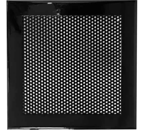 Изображение товара Решетка вентиляционная ООО Вентмаркет 240х180 мм, металлическая на магнитах, кружок, черный матовый VRK190240BlackM