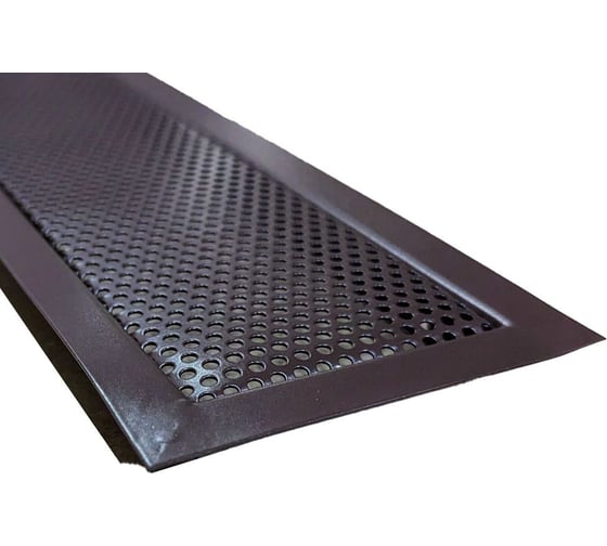 Изображение товара Решетка вентиляционная ООО Вентмаркет 500х80мм, металлическая врезная, кружок, антик-медь (Темно- Коричневый) VRQ500х80AV