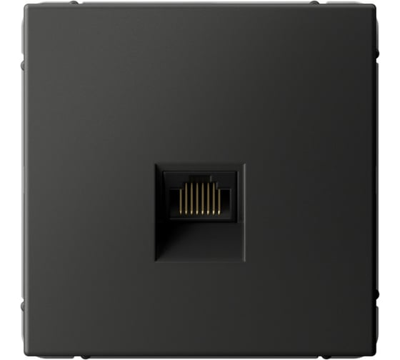 Изображение товара Розетка компьютерная Systeme Electric ArtGallery Базальт RJ45, кат. 6A, механизм GAL001486