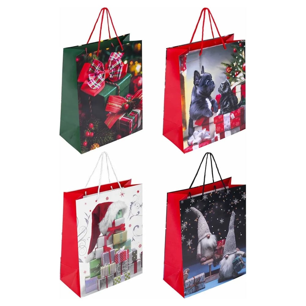 Изображение товара Подарочный пакет Золотая сказка набор 4 шт новогодний 26x13x32 см