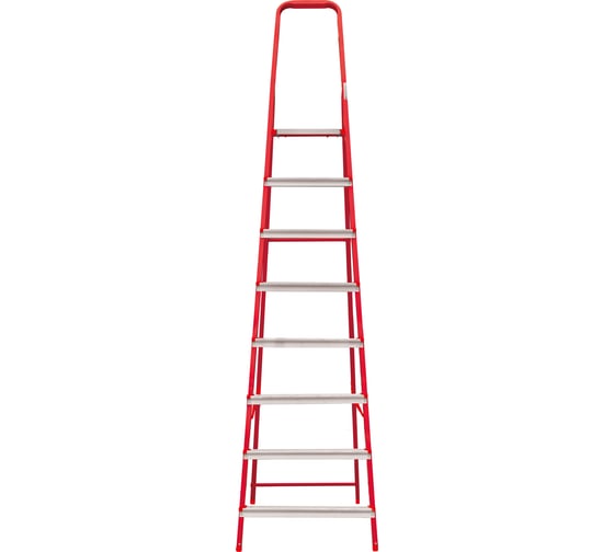 Изображение товара Стремянка Новая Высота сталь/алюминий, 8 ступеней, красная 1130108-033