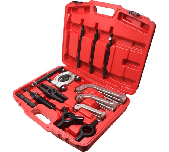 Изображение товара Комплект съемников подшипников универсальный Forsage сегментного типа/двух- трехзахватные , L: 160мм, 210мм, 270мм, в кейсе F-66622(17167)