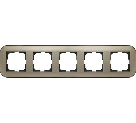 Изображение товара Рамка 5-местная Ovivo LOFT, антрацит/черный, 404-130008-250