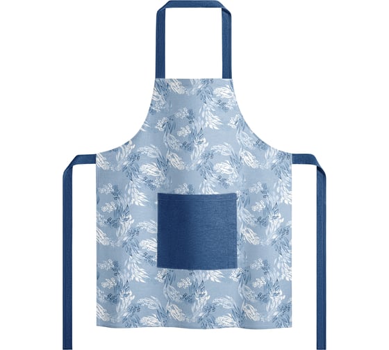 Изображение товара Фартук с карманом женский Guten Morgen рогожка, Лазурь (60x80 см) Фжм-Лаз-60-80