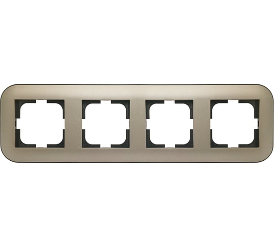 Изображение товара Рамка 4-местная Ovivo LOFT, антрацит/черный, 404-130008-228