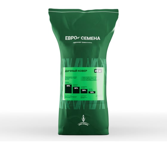Изображение товара Газонная травосмесь ABSOLUTE GREEN Евро-Семена Дачный Ковер 20 кг 00000000759
