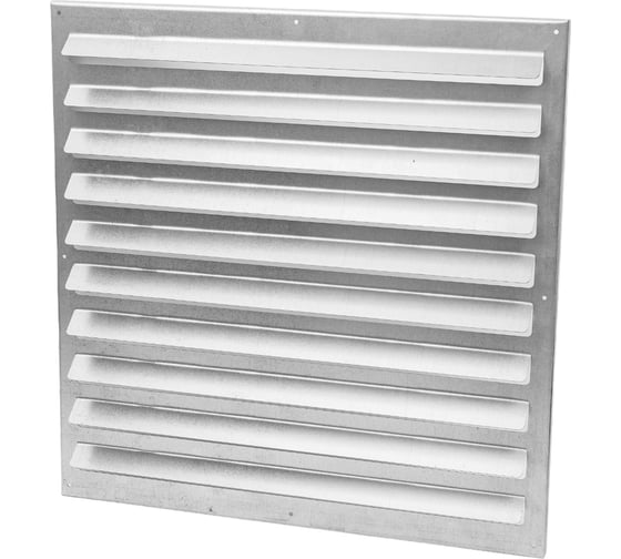 Изображение товара Решетка вентиляционная ООО Вентмаркет 300х300мм с наружними жалюзями из оцинкованной стали RG0303000