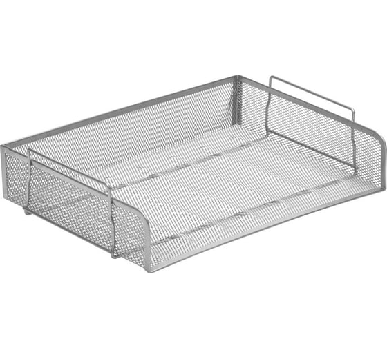 Изображение товара Горизонтальный поперечный лоток для бумаг Attache металлическая сетка, высота 80мм, серебристый 383300
