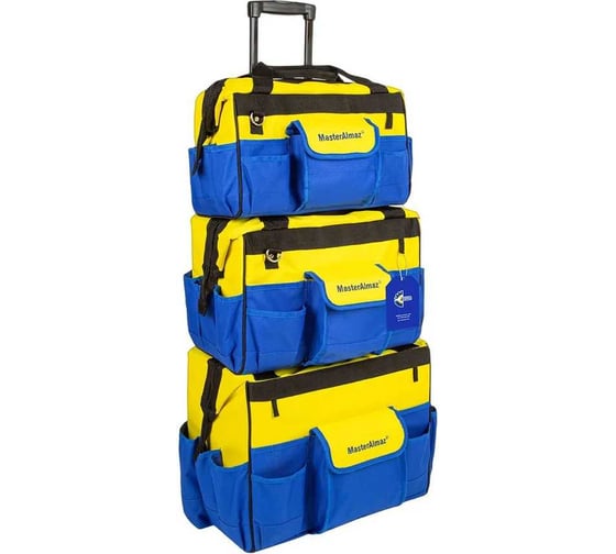 Изображение товара Набор из трех сумок на колесах МастерАлмаз SET WORKER PRO 600D, 440/270/370мм 10508881