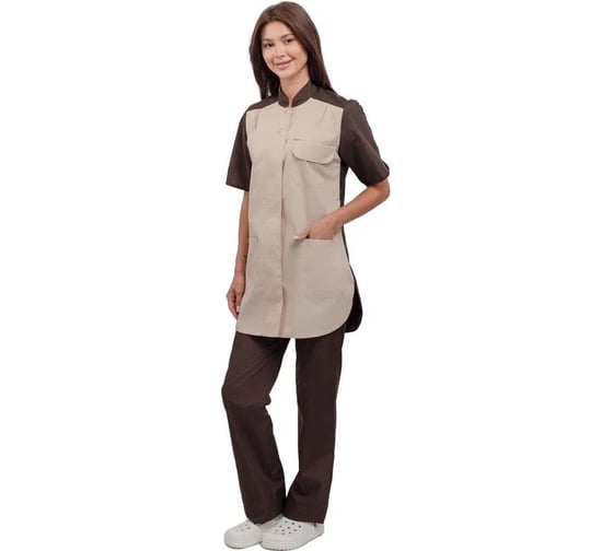 Изображение товара Костюм женский Урсу.с URSUS Октава шоколад/бежевый, р.52-54, 158-164 ТОР591-581