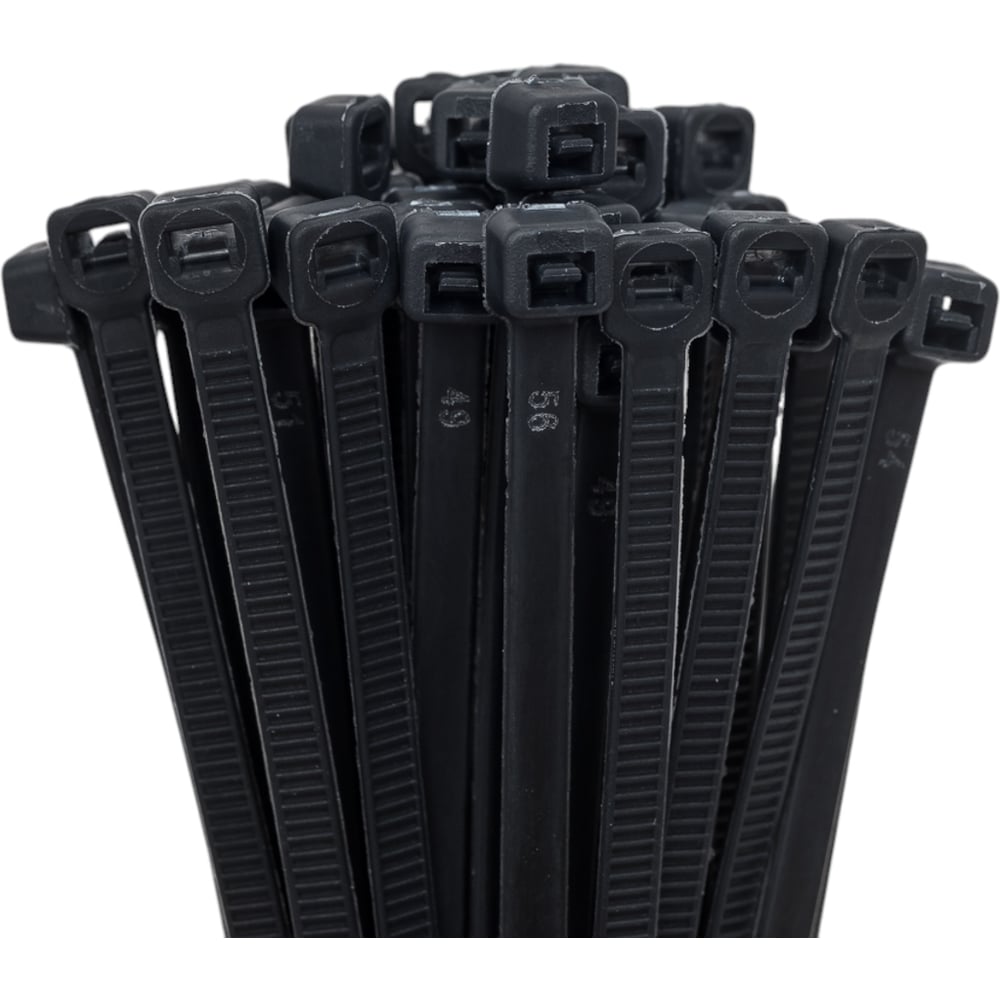 Изображение товара Хомут-стяжка ленточный SLP electrics 3,6x200 100 шт в упаковке черный 2401-00100