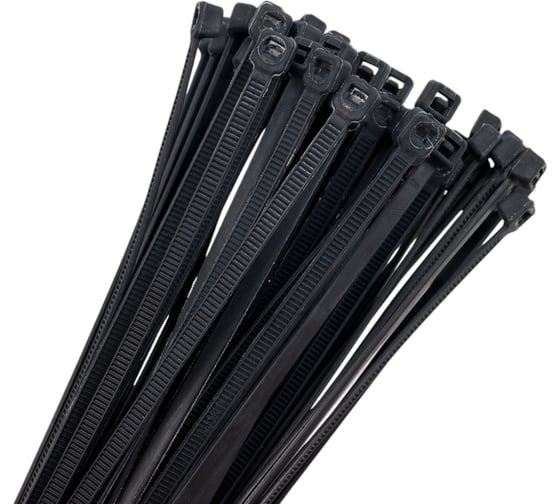 Изображение товара Хомут-стяжка ленточный SLP electrics 3,6x300 100 шт в упаковке черный 2401-00140