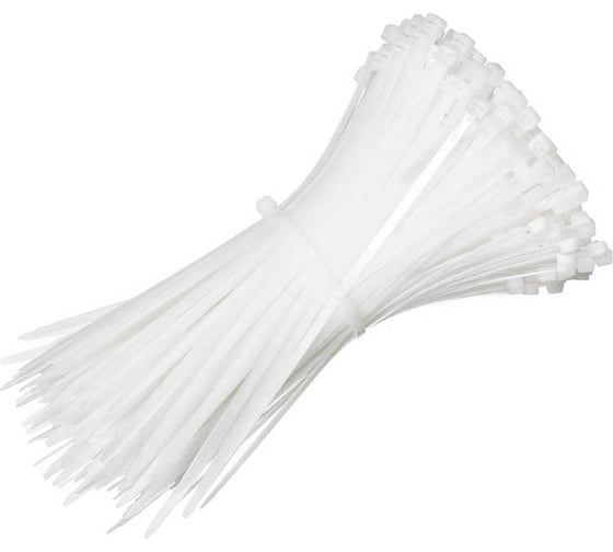 Изображение товара Хомут-стяжка ленточный SLP electrics 3,6x200 100 шт в упаковке белый 2401-00090