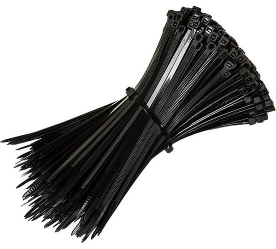Изображение товара Хомут-стяжка ленточный SLP electrics 4,8x300 100 шт в упаковке черный 2401-00180