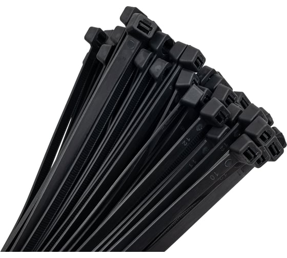 Изображение товара Хомут-стяжка ленточный SLP electrics 7,6x500 100 шт в упаковке черный 2401-00340