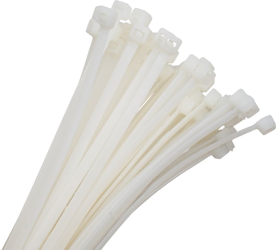 Изображение товара Хомут-стяжка ленточный SLP electrics 4,5x200 100 шт в упаковке белый 2401-00150