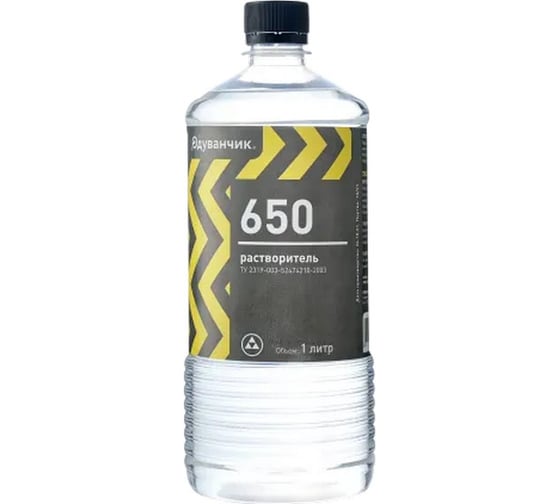 Изображение товара Растворитель 650 Одуванчик ТУ 1 л бутылка 4627106670300