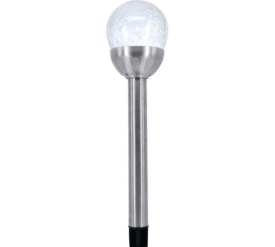 Изображение товара Садовый светильник Smartbuy на солнечной батарее, нержавеющая сталь, стекло, 37 см SBF-103