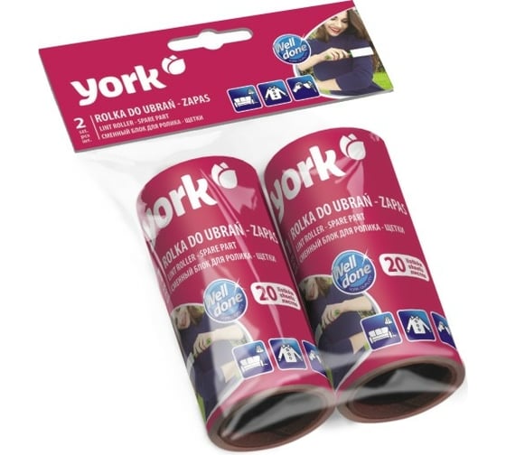 Изображение товара Сменный блок YORK для ролика-щетки 2 шт. 068010