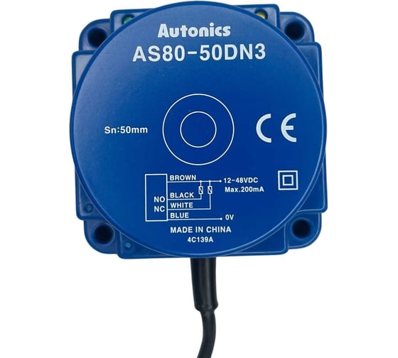 Изображение товара Датчик индуктивный повышенной чувствительности в прямоугольном корпусе Autonics AS80-50DN3 A1600000752R