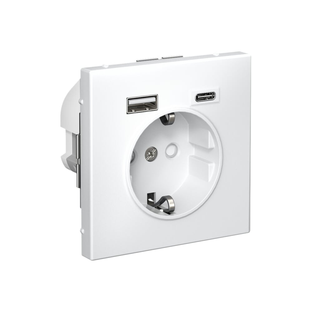 Изображение товара Розетка 16А с 2 USB-A/C Systeme Electric ArtGallery Лотос