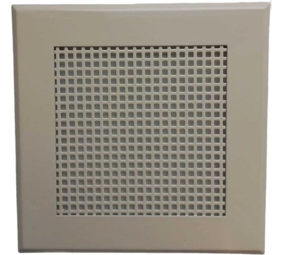Изображение товара Решетка вентиляционная ООО Вентмаркет 150x150 мм, металлическая на саморезах, квадрат, крем VRQ00150S5