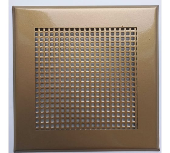 Изображение товара Решетка вентиляционная ООО Вентмаркет 200х200 мм, металлическая на саморезах, квадрат, слоновая кость VRQ00221S