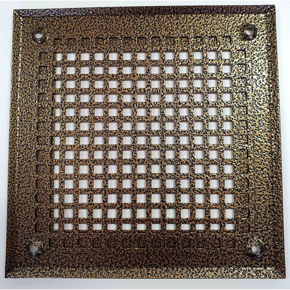 Изображение товара Решетка вентиляционная 200x200 мм, металлическая на саморезах, квадрат, цвет антик бронза ООО Вентмаркет VRQ00219S