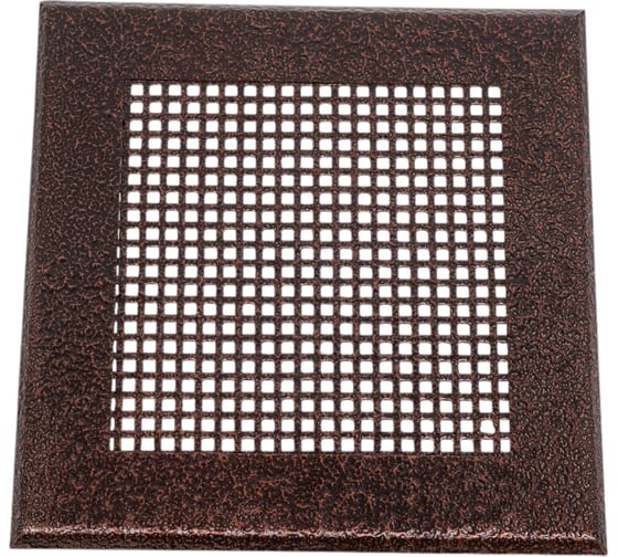 Изображение товара Решетка вентиляционная ООО Вентмаркет 150х150 мм, металлическая на саморезах, квадрат, антик бронза VRQ00150S2