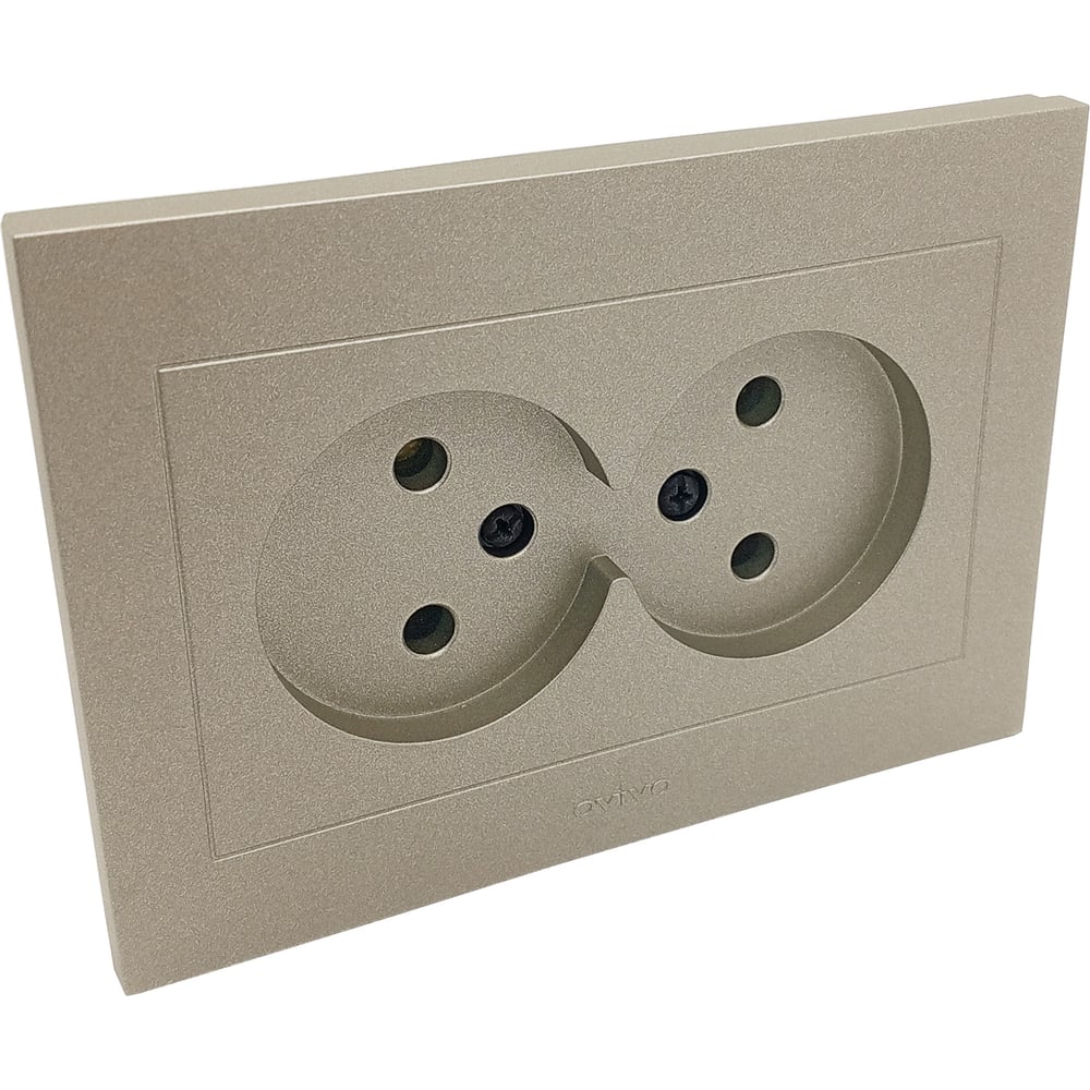 Изображение товара Розетка 2-ая Ovivo GRANO антрацит для скрытого монтажа