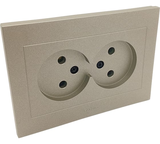 Изображение товара Розетка 2-ая Ovivo б/з GRANO, антрацит, 400-130300-908