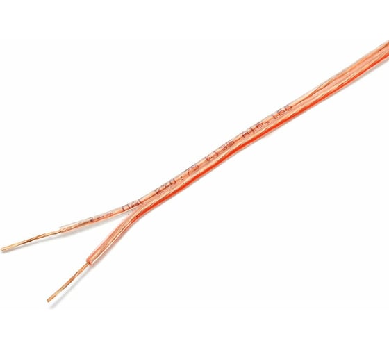 Изображение товара Прозрачный акустический кабель Cablexpert, 2x0.75мм2, медь, 10м, с красн.пол., бухта, CC-TC2x0,75-10M